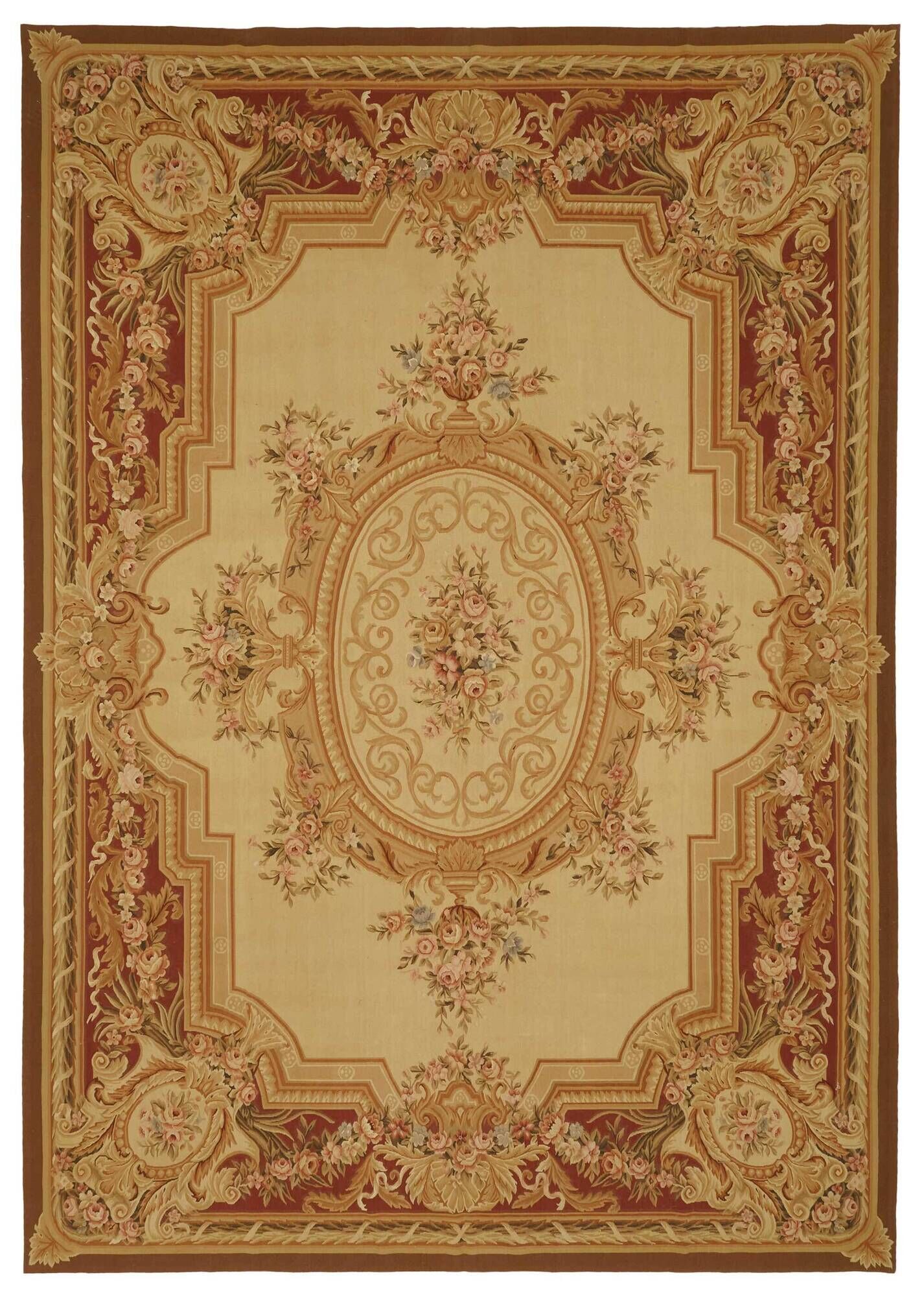 3 PCS HANDMADE NEEDLEPOINT AND AUBUSSON KILIMS