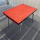Vintage red formica table from the 60s with extensions