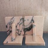 Serre-livres Art Déco en marbre