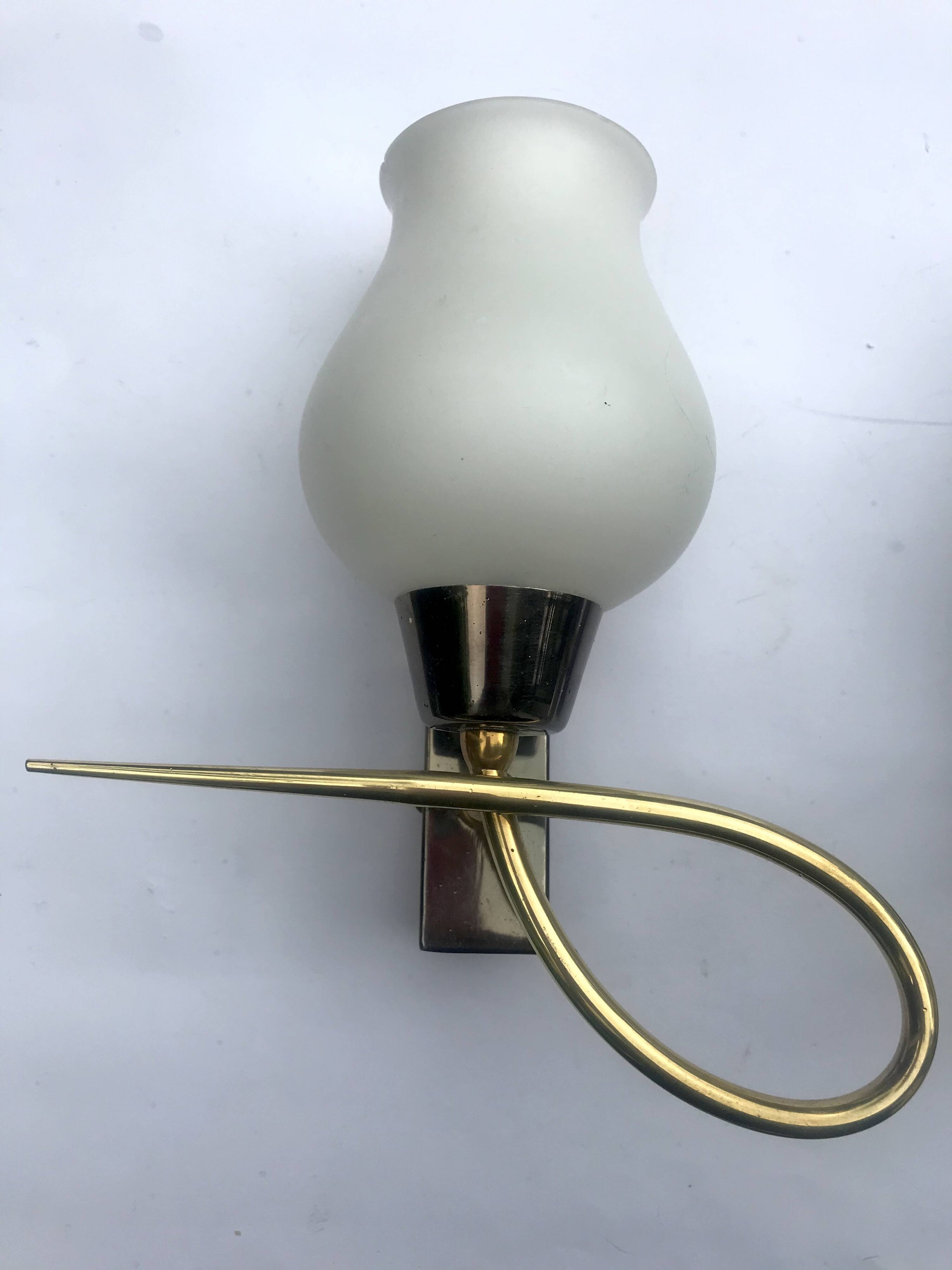 Pair of opaline sconces