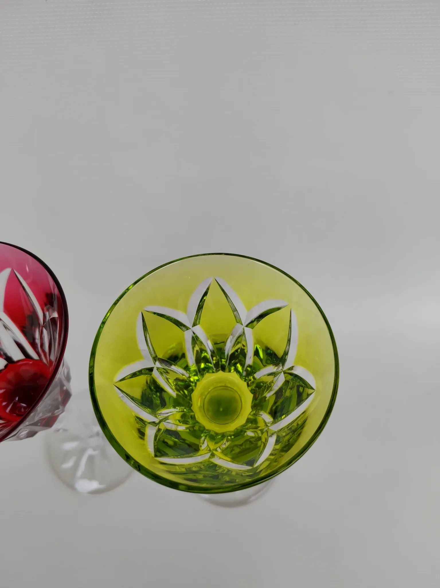 2 large crystal glasses from Saint Louis, Camargue model.