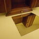 Art Deco extra furniture 1920/1940 to install or fix, wooden, central mirror, 2 doors, 1 drawer