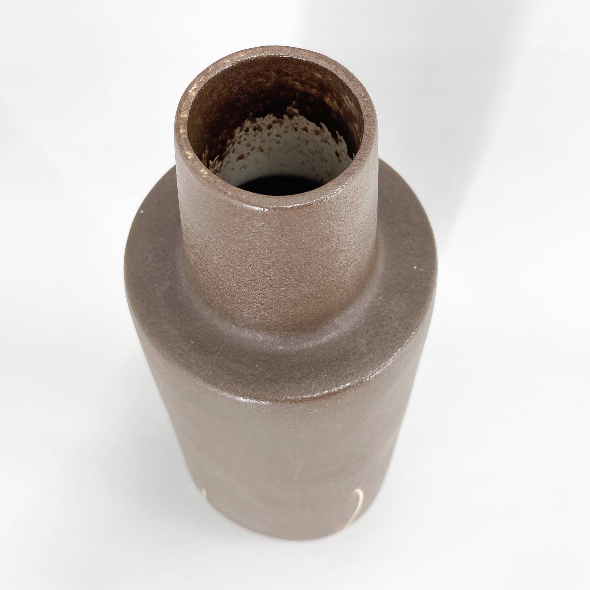 Large Mid-Century Ceramic Floor Vase by Jihokera Bechyne, Marked