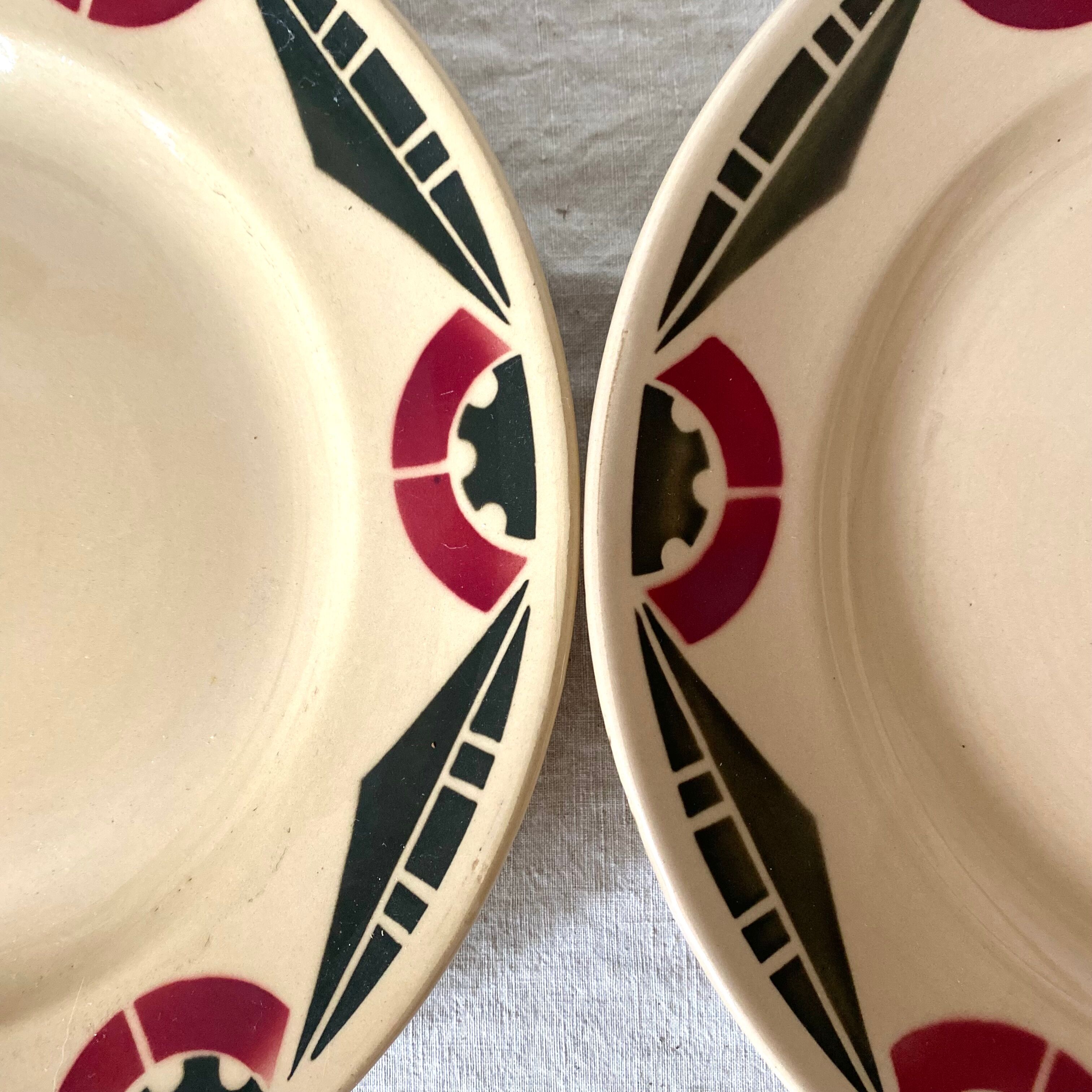 Art deco serving dishes