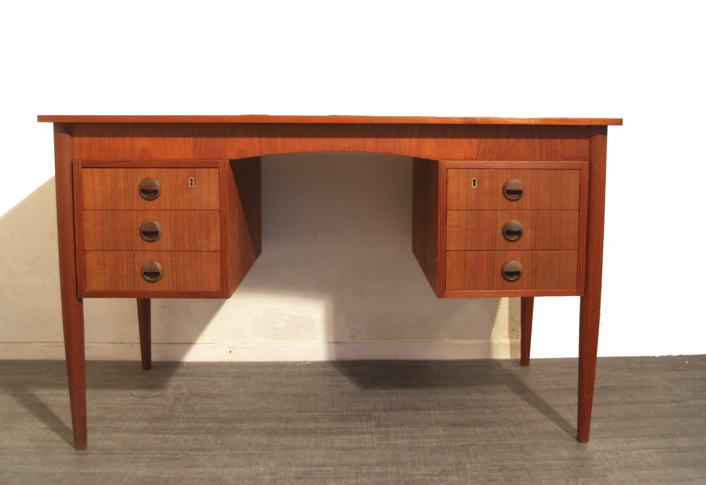 Vintage Danish teak design desk from the 50s and 60s