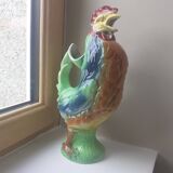 St Clément barbotine rooster pitcher