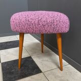Pink foot stool triangle shape 1960s