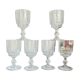 6 verres à vin rouge luminarc modèle lance, 1970 made in france