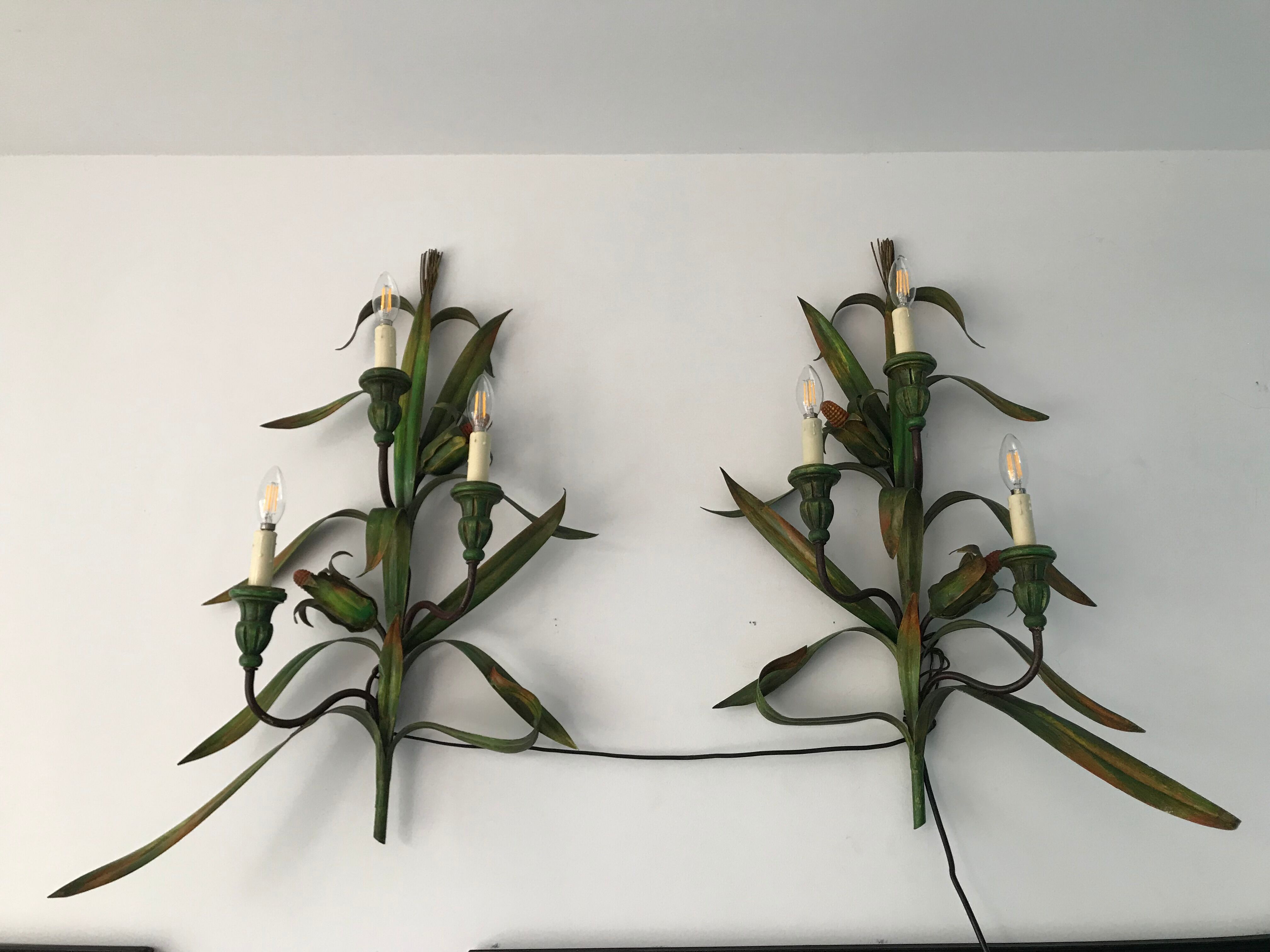 Pair of large wall light 3 lights