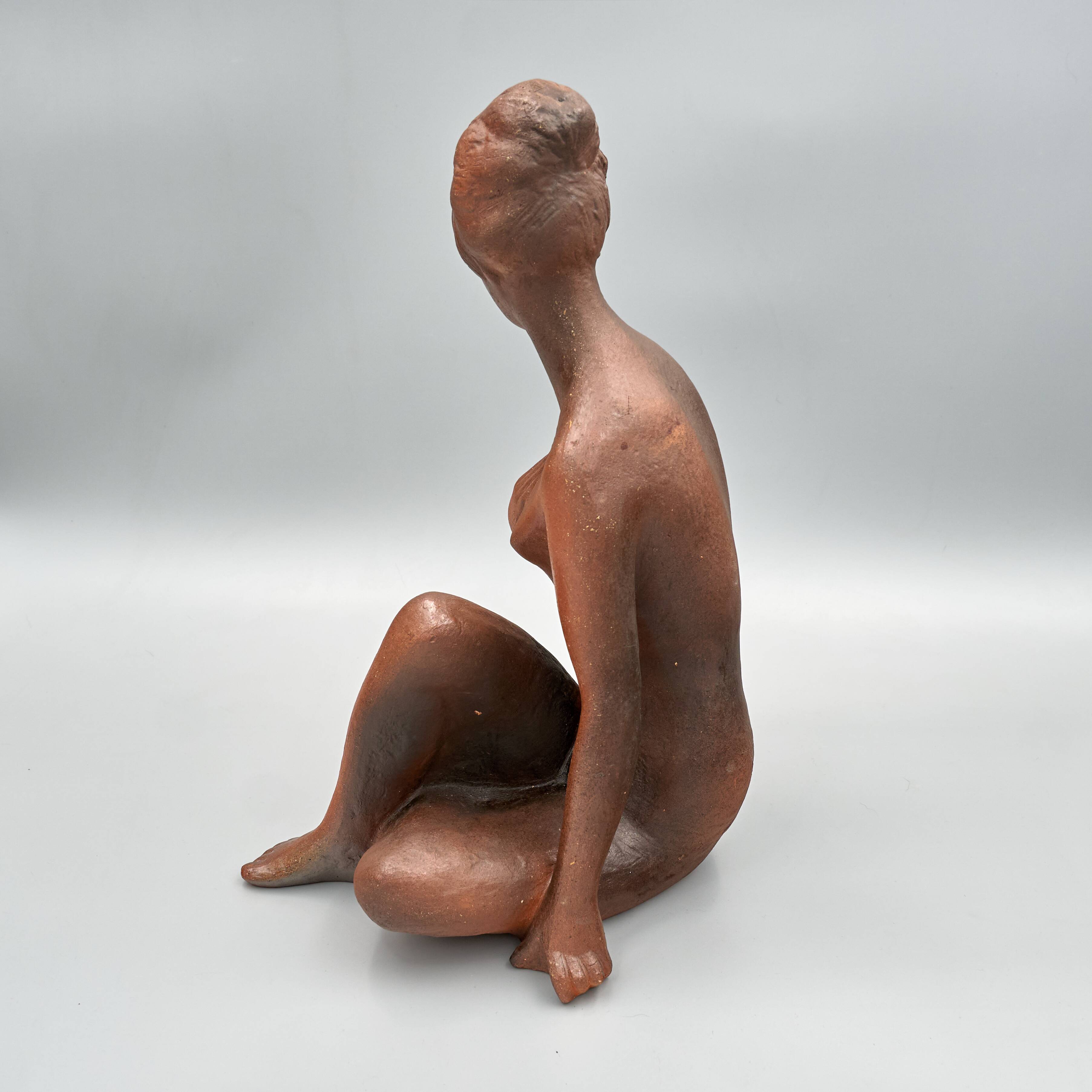 Ceramic Woman Figure, 1982, Czechoslovakia