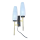 Lunel double wall light in brass and metal, vintage 1950s