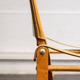 Leather safari chair