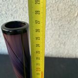 Vase Moderniste Violet en Verre années 60