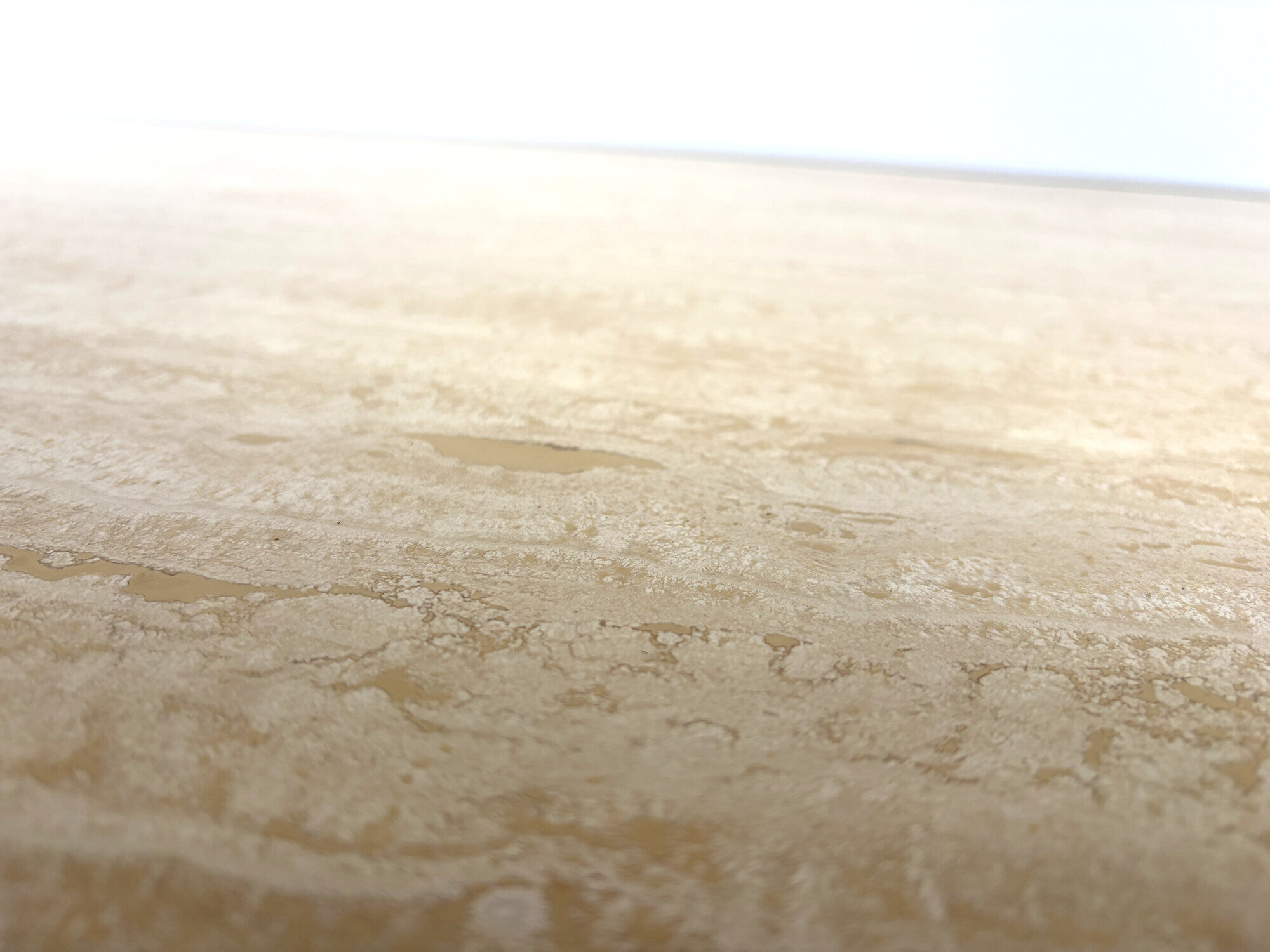 Vintage travertine and brass coffee table, 1970s