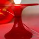 3 Lampes de table vintage ikea lampan rouge / bordeaux.