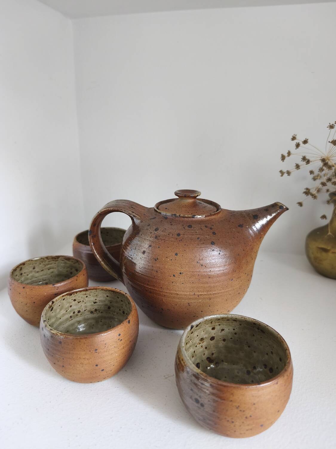 Pyrite stone tea set