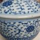 Antique blue and white porcelain pot from china, qing dynasty, 19th century