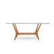 Italian coffee table in wood and glass, 1950s