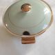 Vintage soup service in celadon green and ivory by villeroy & boch.