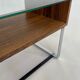 Table d'appoint vintage en palissandre verre chromé 1960 design