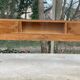 Cozy art deco headboard in lacquered burl wood, 1960s, 195cm