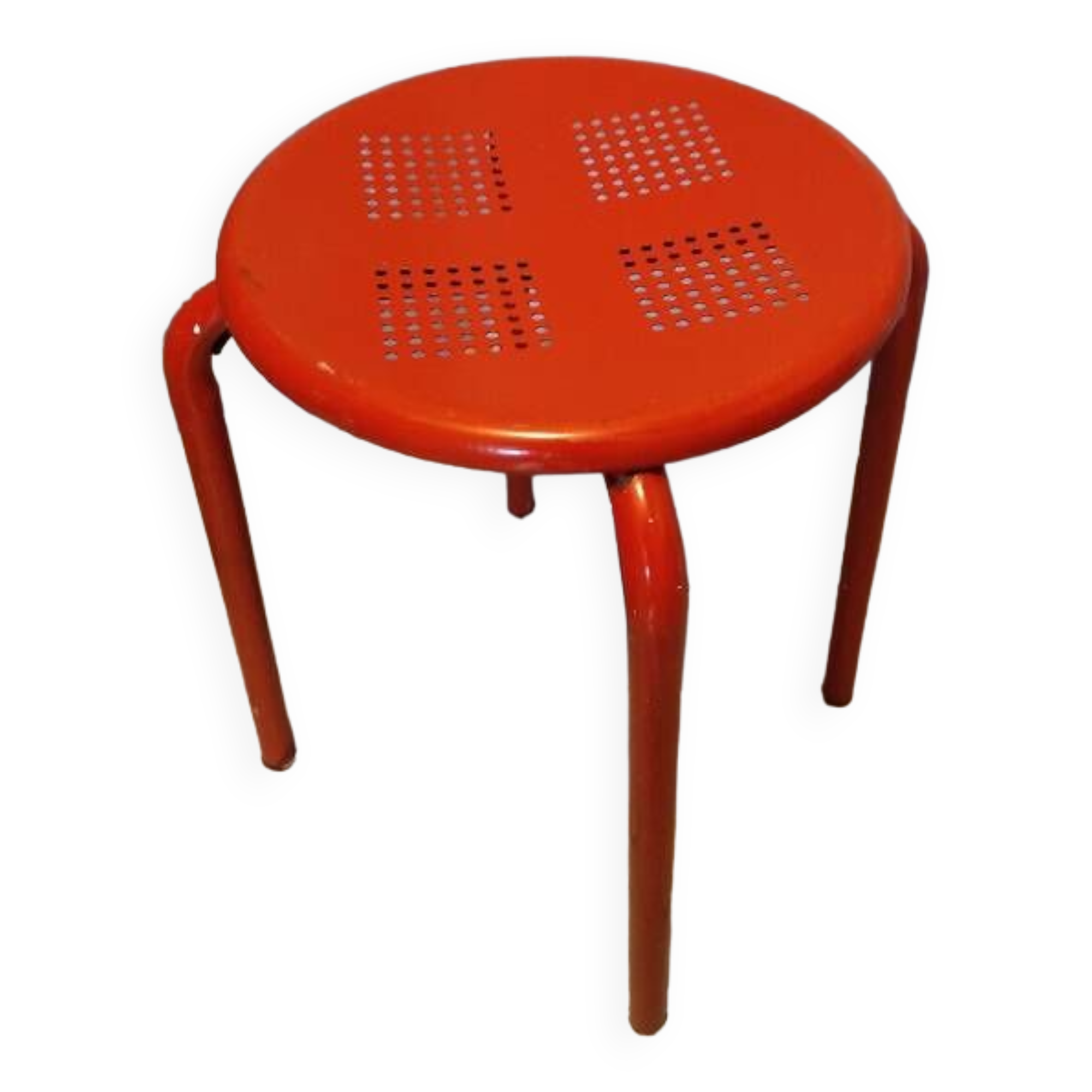 Patinated metal stool