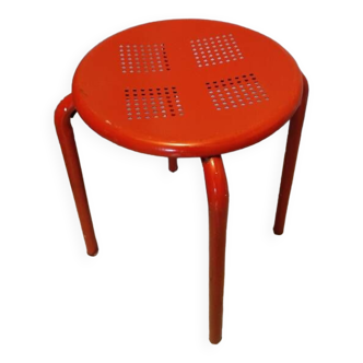Patinated metal stool