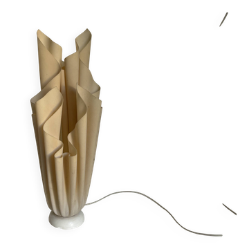 Lampe  vintage 1970 Athéna Georgia Jacob drapée bisque - 56 cm