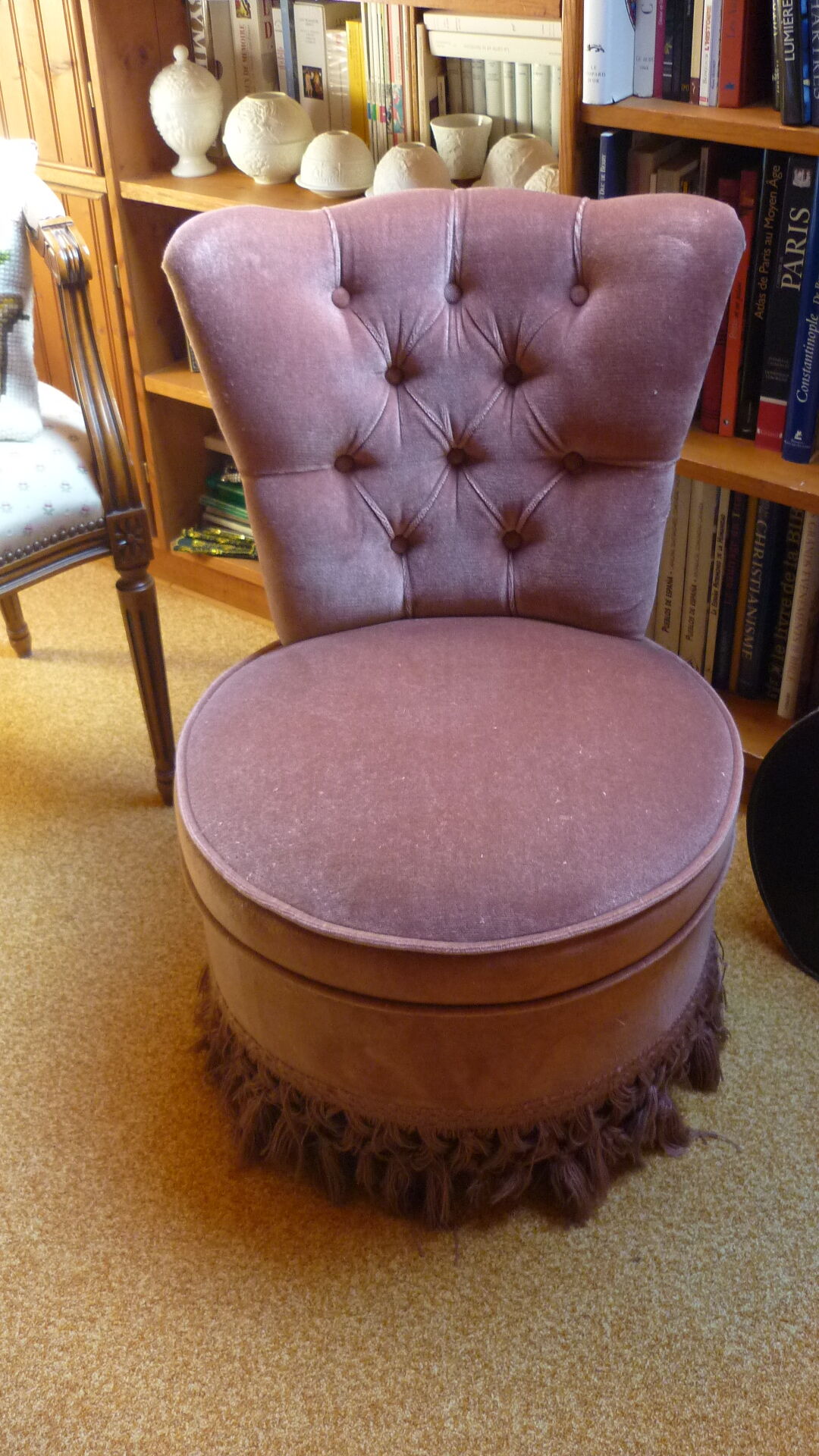 Toad padded velvet armchair