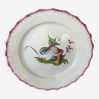 Assiette en faience les Islettes XIXème siècle