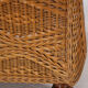Pair of woven wicker armchairs