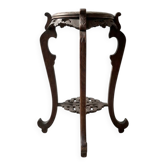 Meuble de rangement classique en bois sculpté marron