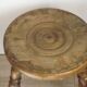 Vintage French Handmade Wooden Milk Stool with 3 Spindle Legs and Bullseye Seat 5311