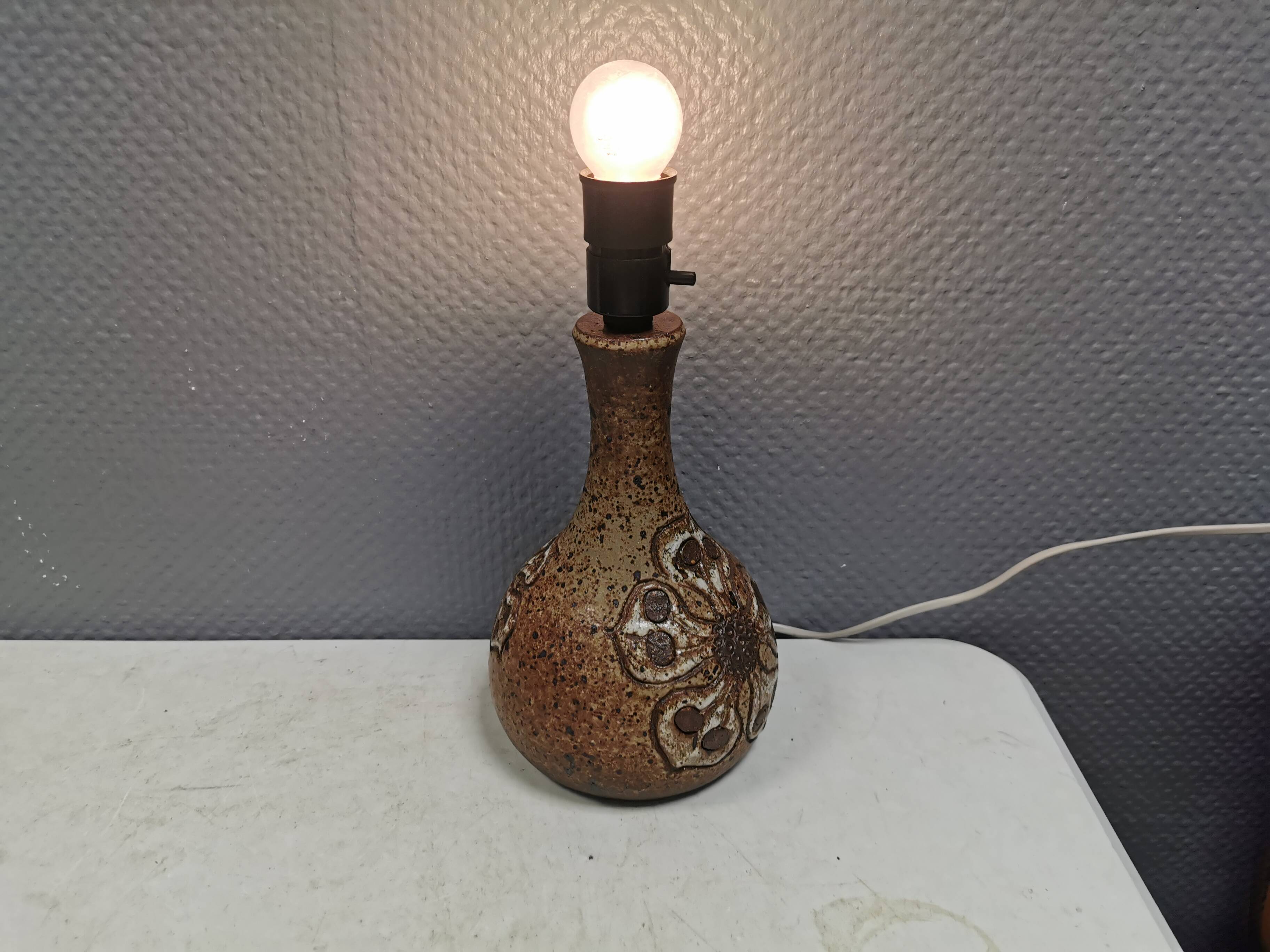 Ceramic table lamp by Mette Løkken Stiil for her own workshop Denmark 1970s