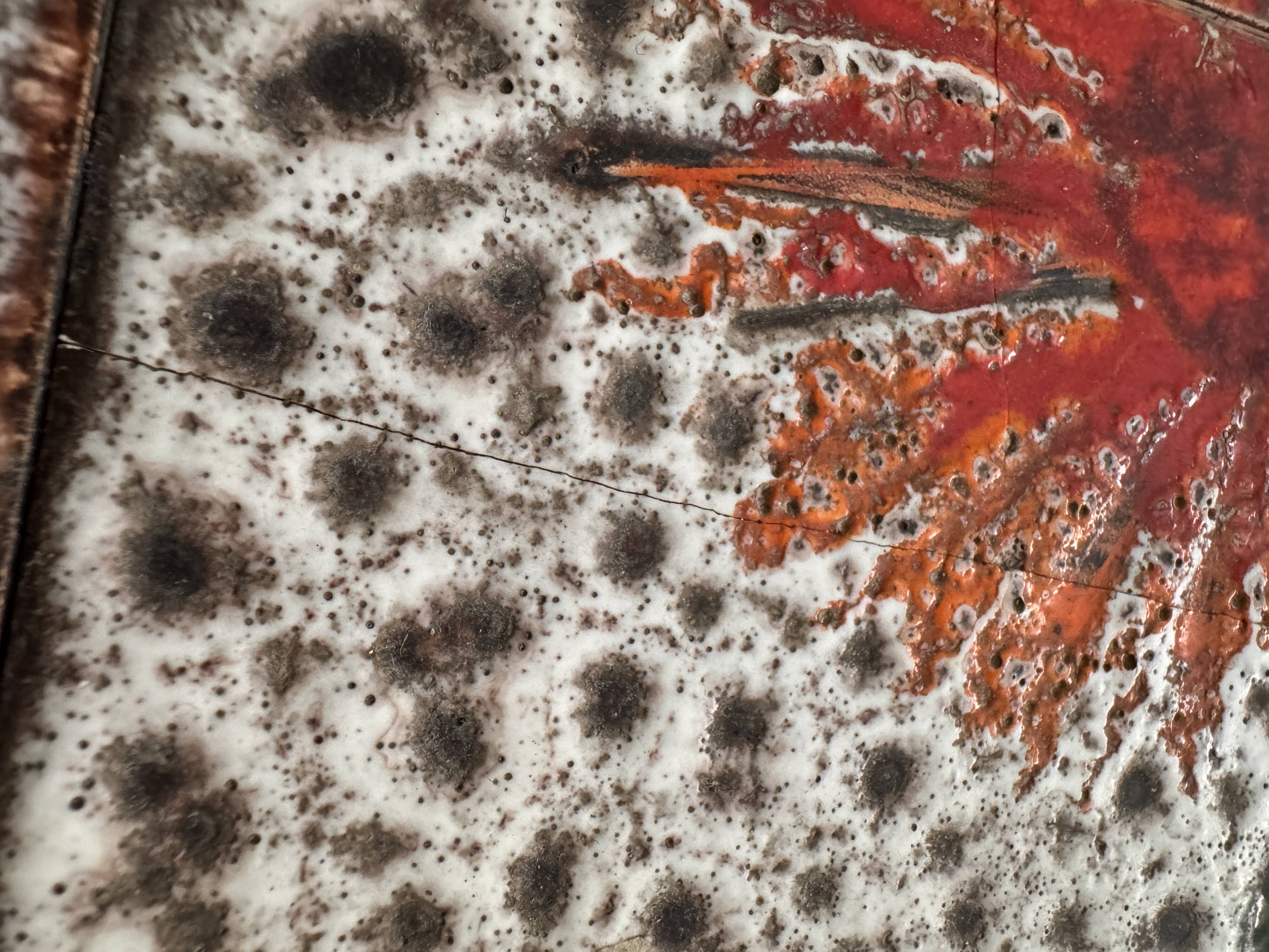 Vintage ceramic coffee table by Vallauris – floral and flat top