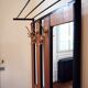 Coat rack with mirror and chest vintage