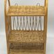 Small shelf, rattan, natural fiber wicker, vintage