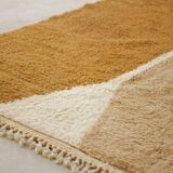 Traditional handmade pure wool beni ourain rug, size 2/3 m.