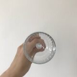 Set de 8 verres à pied : 4 verres à eau et 4 verres à vin, verre tourbillonnant