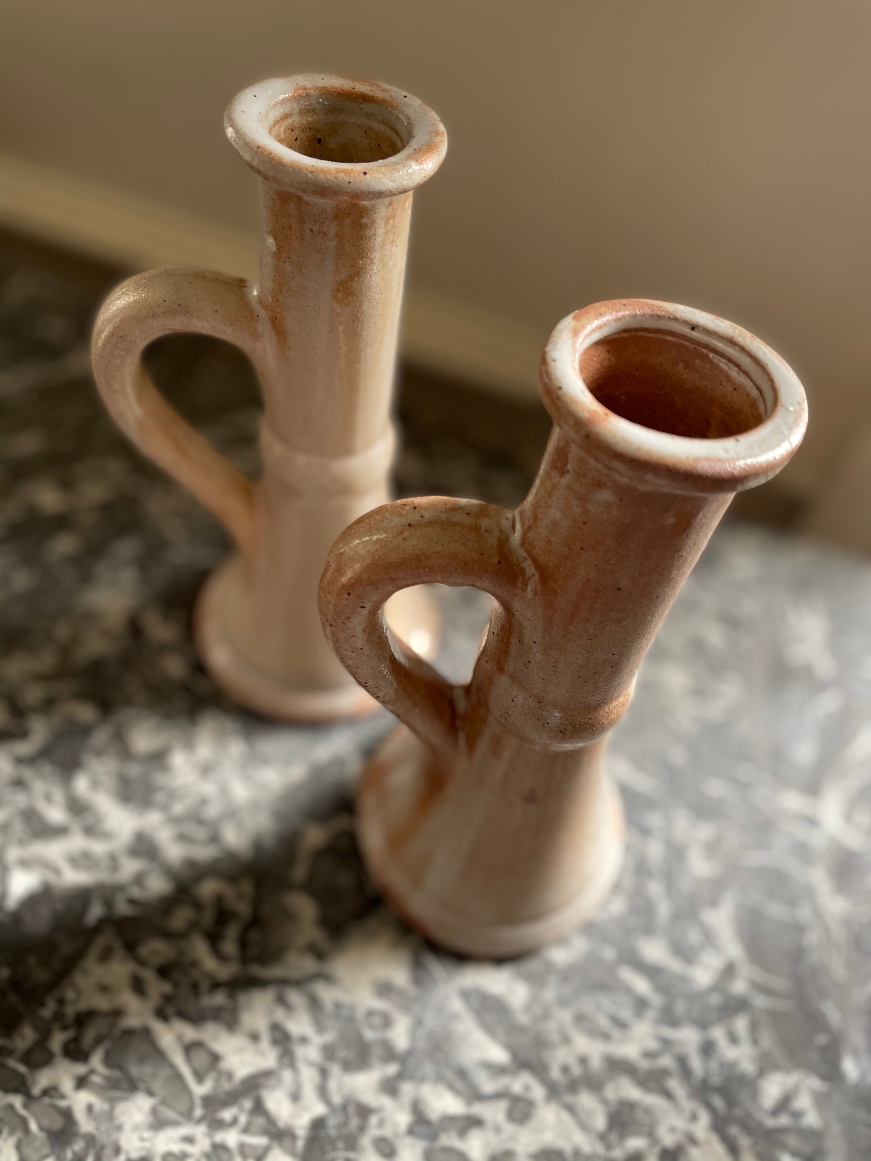 Sandstone candlesticks