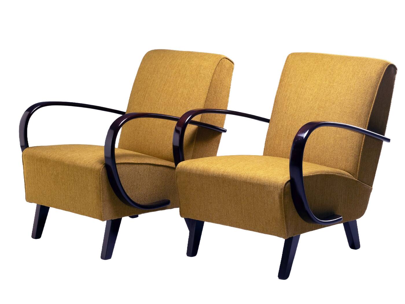 Pair of Armchairs H-227, Jindřich Halabala, 1930s