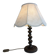 Turned wooden lamp