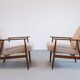 Fauteuil Henryk Lis Mid Century 1960 en Boucle Beige