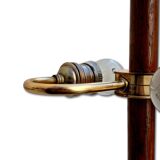 2x Scandinavian Table Lamps Teak & Brass, 1960s
