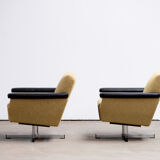 Pair of vintage armchairs in 1960 wool