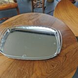Art deco chrome metal top and mirror