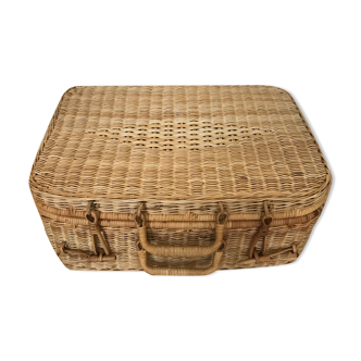 Large rattan suitcase 48 cm x 35 cm