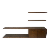 Wenge wood wall unit / sideboard 1960s