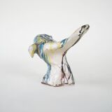 Ceramic bird sculpture, Italian design, 1970s, manufacturer: F. Ferroni