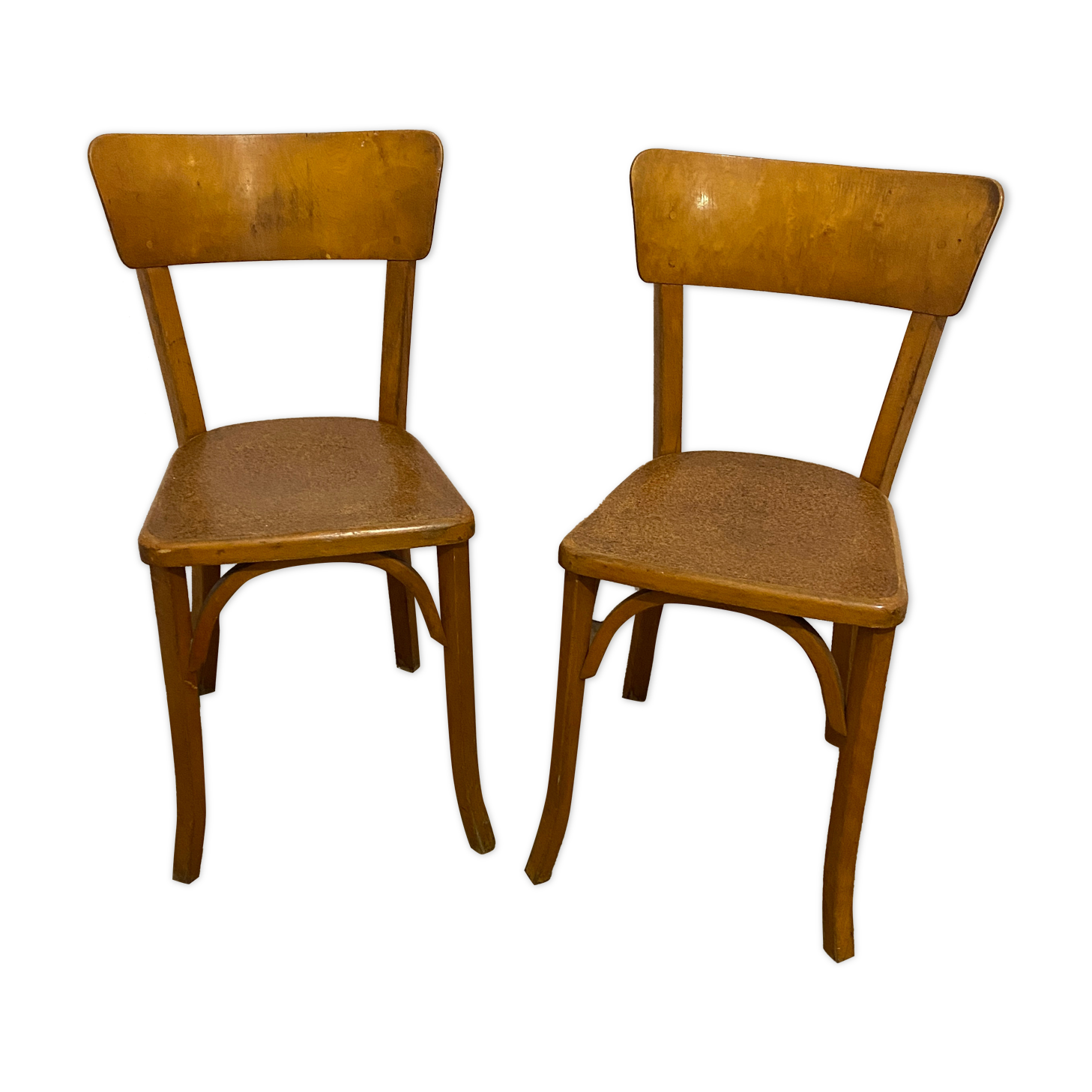 Baumann Pair of authentic chairs bistro chair Parisian furniture